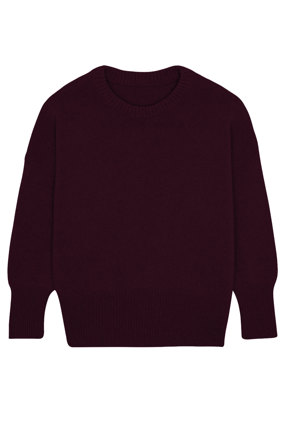 Red bordeaux color cashmere sweater women - packshot | Francesca | Linnea Lund