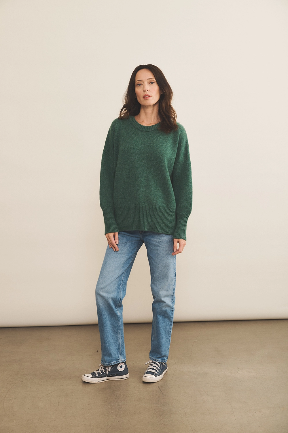 Green cashmere sweater women - look | Francesca | Linnea Lund