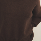brown chocolate cashmere sweater women - focus | Francesca | Linnea Lund