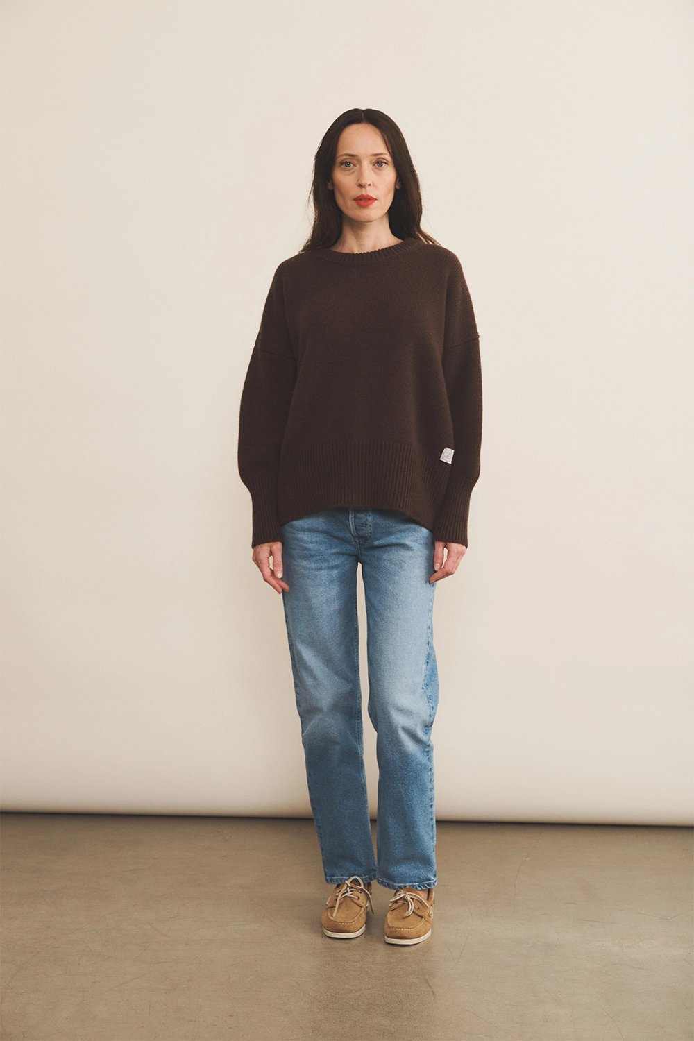 brown chocolate cashmere sweater women - look | Francesca | Linnea Lund