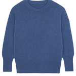 Blue denim cashmere sweater women - packshot | Francesca | Linnea Lund