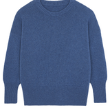 Blue denim cashmere sweater women - packshot | Francesca | Linnea Lund