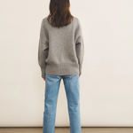 grey cashmere sweater women - back view | Francesca | Linnea Lund