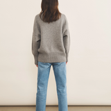grey cashmere sweater women - back view | Francesca | Linnea Lund