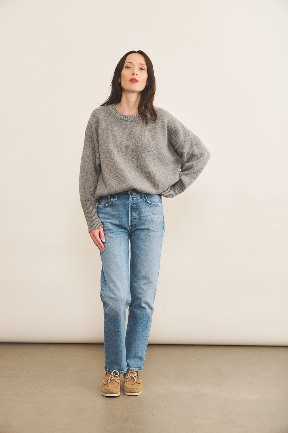 grey cashmere sweater women - look | Francesca | Linnea Lund
