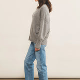 grey cashmere sweater women - side view | Francesca | Linnea Lund