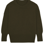 Kaki cashmere sweater women - packshot | Francesca | Linnea Lund