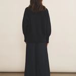 dark blue cashmere sweater women - back view | Francesca | Linnea Lund