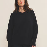 dark blue cashmere sweater women - front view | Francesca | Linnea Lund