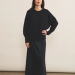 dark blue cashmere sweater women - look | Francesca | Linnea Lund