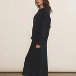 dark blue cashmere sweater women - side view | Francesca | Linnea Lund