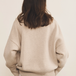 beige cashmere sweater women - back view | Francesca | Linnea Lund