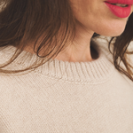 beige cashmere sweater women - focus | Francesca | Linnea Lund