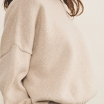beige cashmere sweater women - focus | Francesca | Linnea Lund