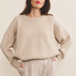 beige cashmere sweater women - front view | Francesca | Linnea Lund