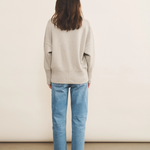 light grey cashmere sweater women - back view | Francesca | Linnea Lund