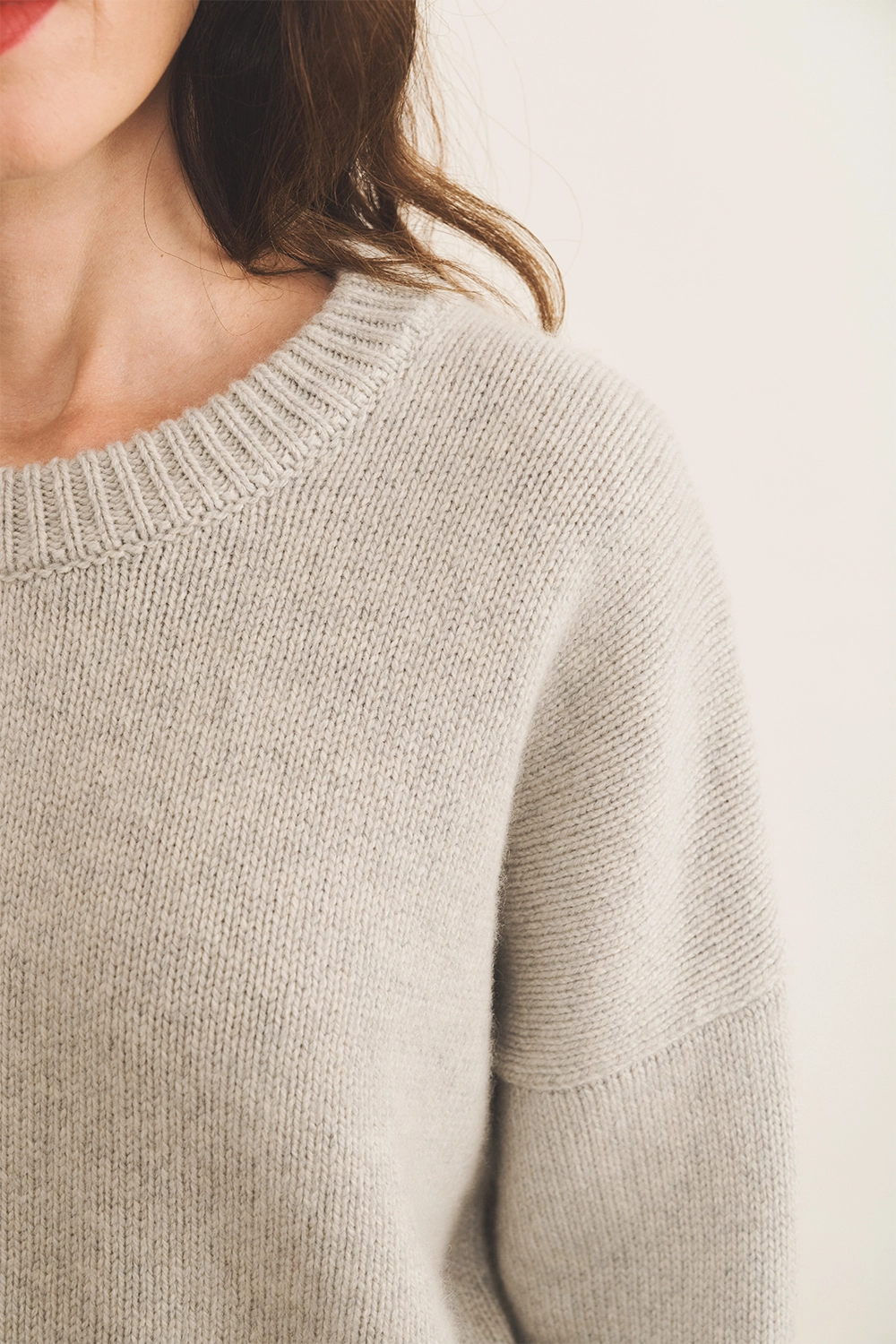 light grey cashmere sweater women - look | Francesca | Linnea Lund