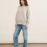 light grey cashmere sweater women - side view | Francesca | Linnea Lund