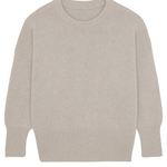 Greige color cashmere sweater women - packshot | Francesca | Linnea Lund