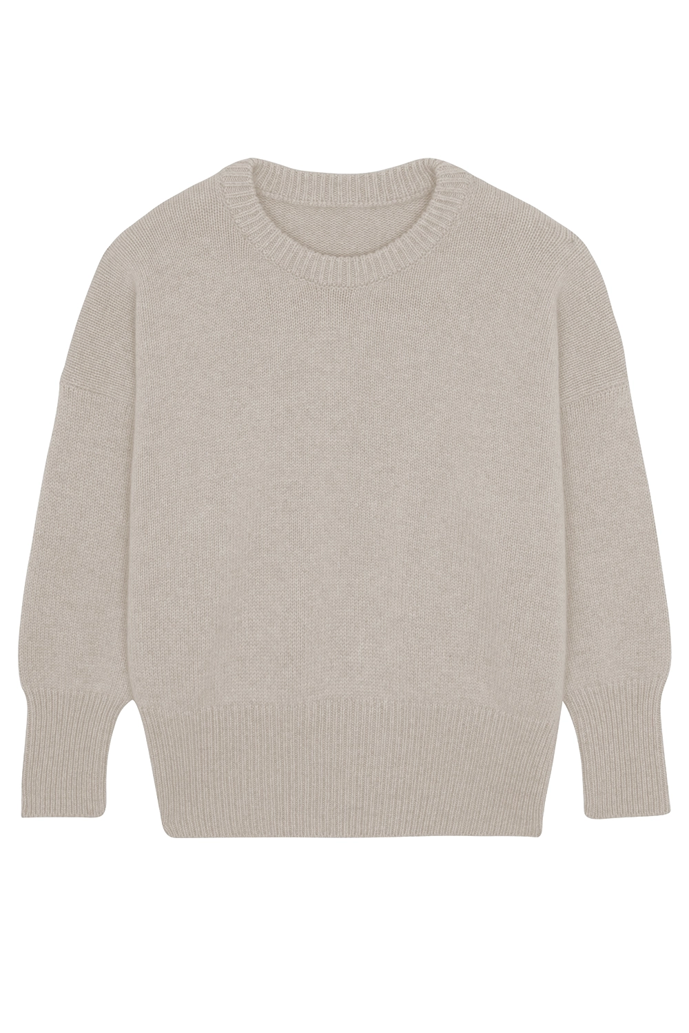Greige color cashmere sweater women - packshot | Francesca | Linnea Lund