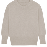 Greige color cashmere sweater women - packshot | Francesca | Linnea Lund
