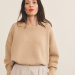 light camel cashmere sweater women - front view | Francesca | Linnea Lund