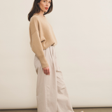 light camel cashmere sweater women - side view | Francesca | Linnea Lund
