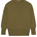 Green ochre cashmere sweater women - packshot | Francesca | Linnea Lund