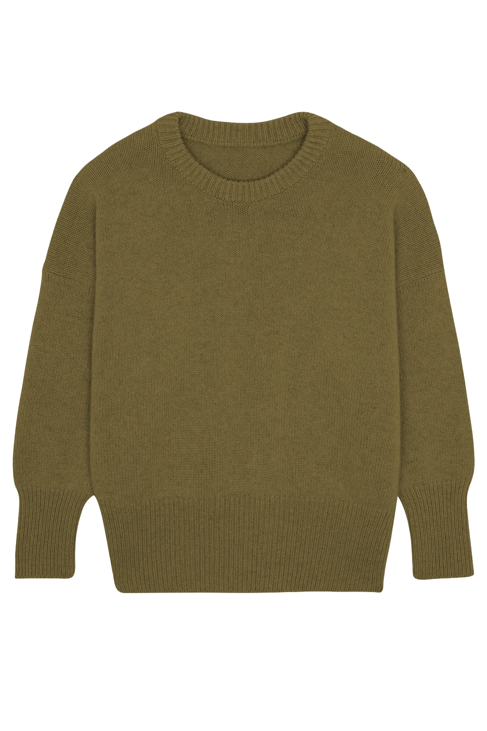 Green ochre cashmere sweater women - packshot | Francesca | Linnea Lund