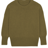 Green ochre cashmere sweater women - packshot | Francesca | Linnea Lund