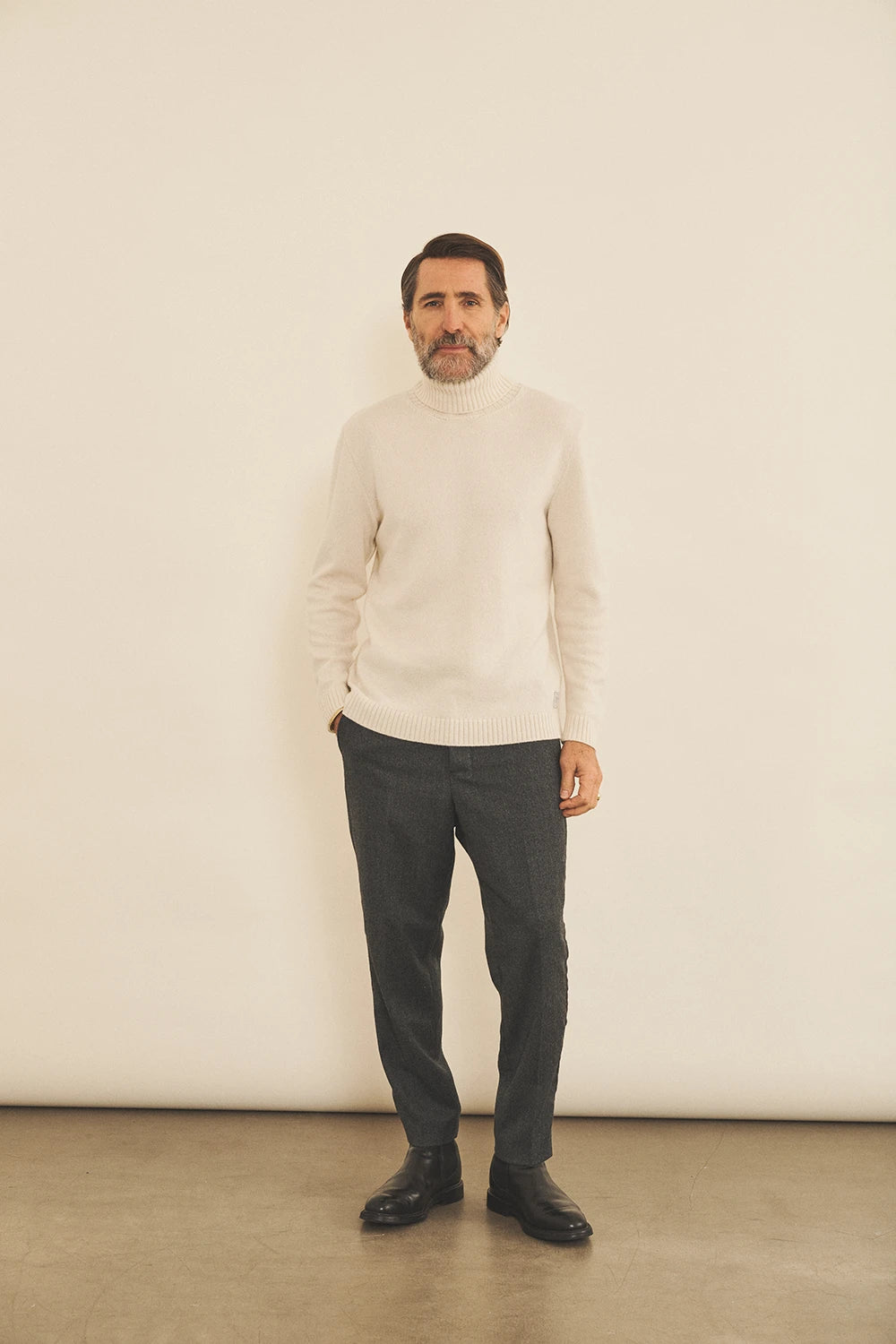 White men cashmere sweater - look| François | Linnea Lund