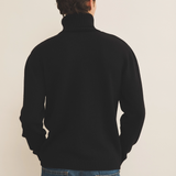 black cashmere sweater men - back view | Francois | Linnea Lund
