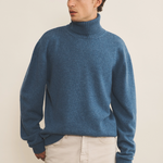 blue denim cashmere sweater men - look | François | Linnea Lund