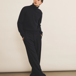 dark blue cashmere sweater men - look | François | Linnea Lund