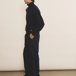 dark blue cashmere sweater men - side view | François | Linnea Lund