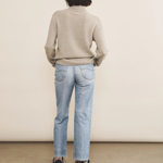 light grey cashmere sweater women - back view | François | Linnea Lund