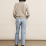 light grey cashmere sweater women - back view | François | Linnea Lund