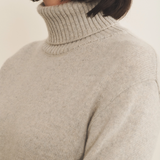 light grey cashmere sweater women - focus | François | Linnea Lund
