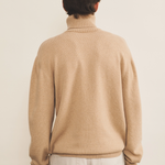 light camel cashmere sweater men - back view | François | Linnea Lund