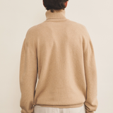 light camel cashmere sweater men - back view | François | Linnea Lund