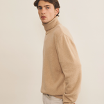 light camel cashmere sweater men - side view | François | Linnea Lund