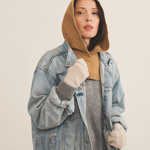 brown macchiato hooded cashmere collar  women - look | Gilles | Linnea Lund