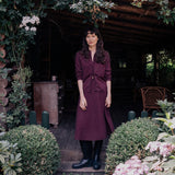 Women lightweight cashmere cardigan burgundy | Grace | Linnea Lund