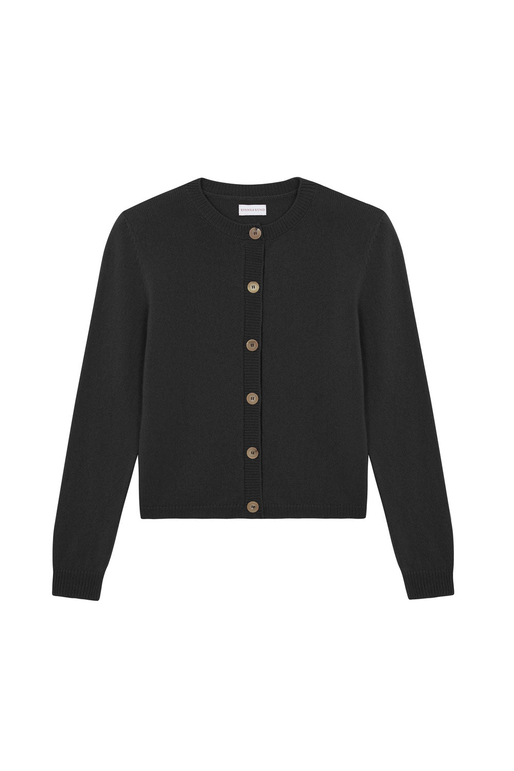 dark grey fitted cashmere cardigan | Greta | Linnea Lund