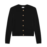 black fitted cashmere cardigan | Greta | Linnea Lund