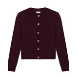 burgundy fitted cashmere cardigan | Greta | Linnea Lund