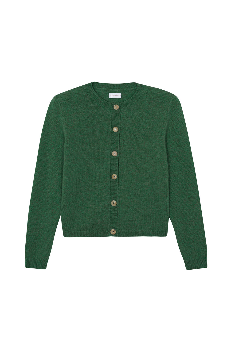 green fitted cashmere cardigan | Greta | Linnea Lund