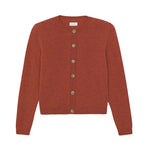 ocher red fitted cashmere cardigan | Greta | Linnea Lund