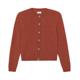 ocher red fitted cashmere cardigan | Greta | Linnea Lund