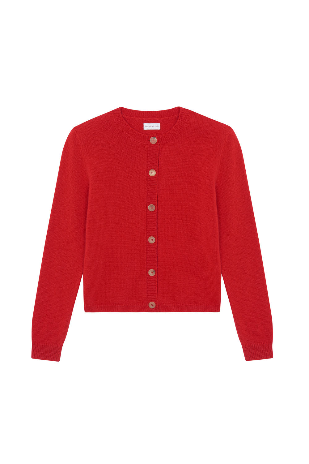 red fitted cashmere cardigan | Greta | Linnea Lund